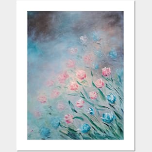 Flowers Abstract Delicate Elegance Finesse Grace Beauty Posters and Art